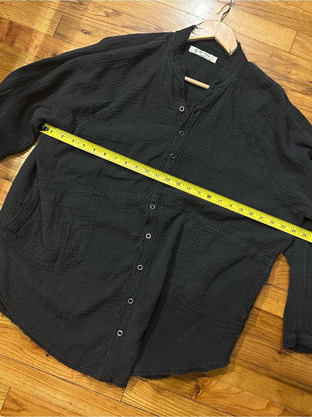 We The Free Black Textured Button-Front Shirt - Picture 10 of 11